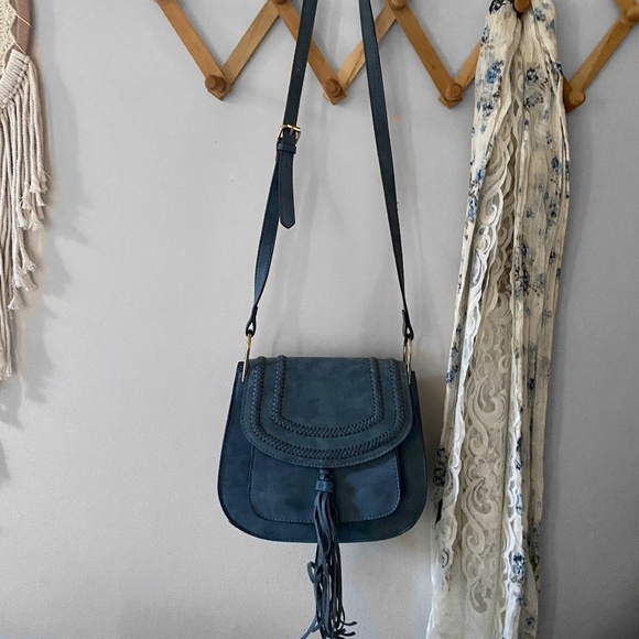 Blue Franco Sarto Saddle Bag - Picture 1 of 13